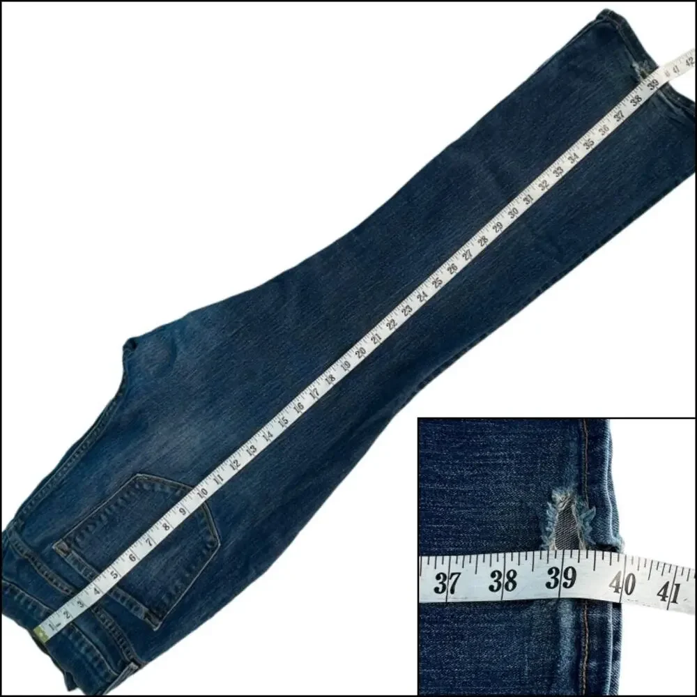Old Navy Curvy Profile Bootcut Mid Rise Jeans Size 12 Short Blue Denim
